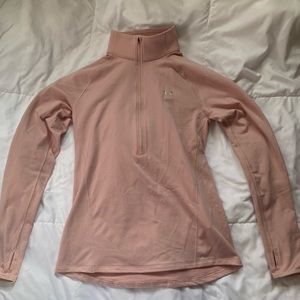 Light Pink Under Armour Long Sleeve Half Zip Size Small